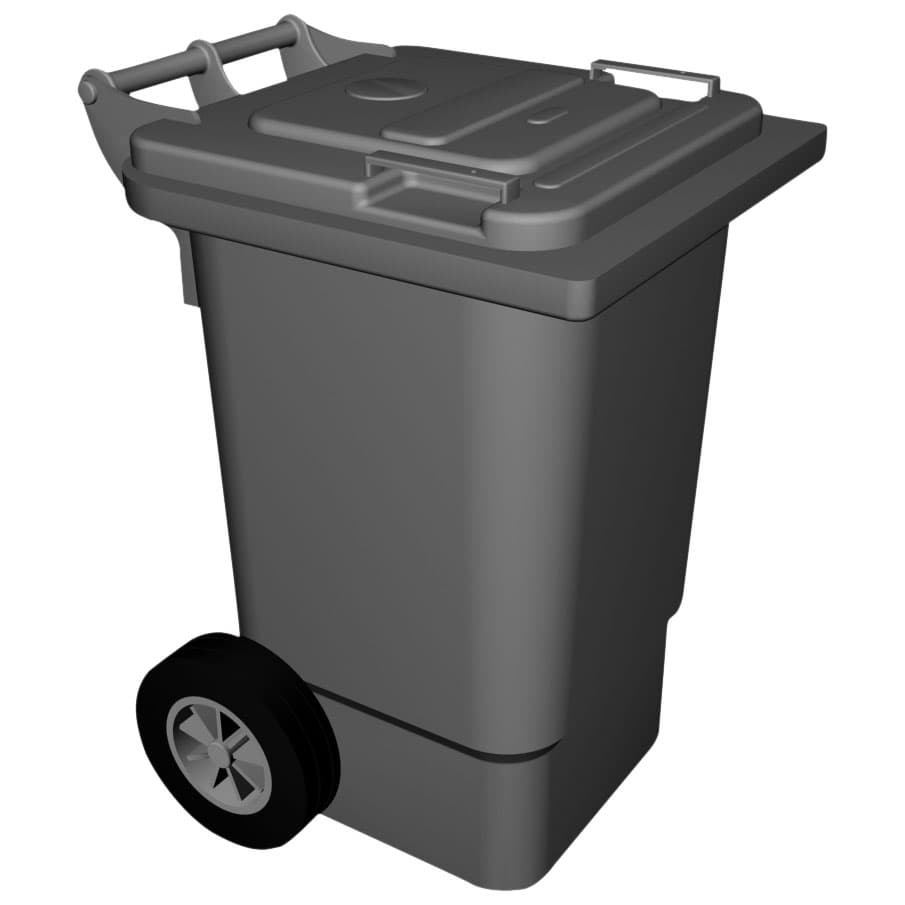 waste bin on castors, 60 litres