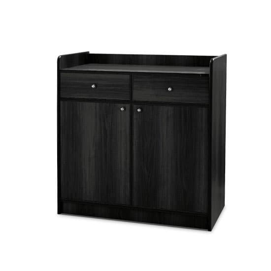 service cupboard with 2 drawers and 2 doors - colour black