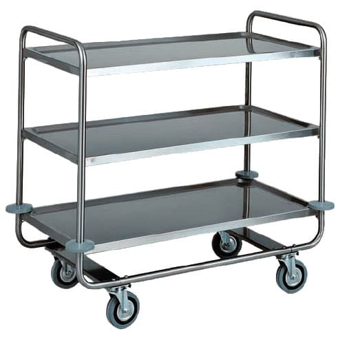 service trolley in stainless steel with 3 levels 1050x550 mm