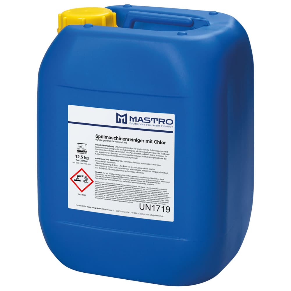 Dishwasher detergent with chlorine, liquid, 12.5 kg