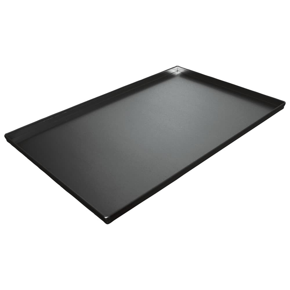 Baking tray in aluminium, 600x400 mm - 4 sides 90°, double thermoplastic non-stick coating