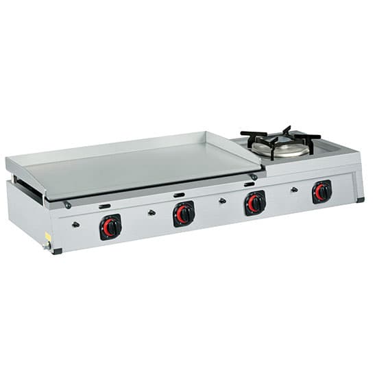Aragaz combinat pe gaz de banc Virtus MLP01G111080 – 1 arzător și 3 zone fry-top