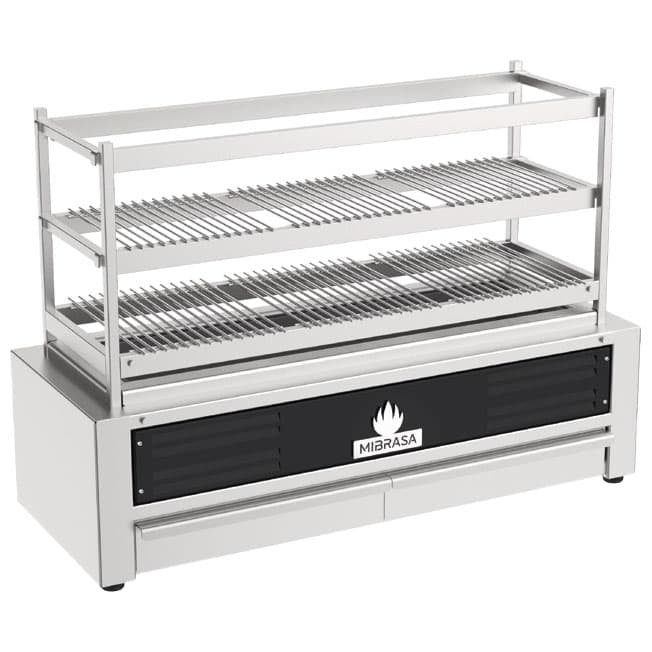 Grătar Robatayaki pe cărbuni Virtus RM115 – 3 niveluri fixe – 1146 mm