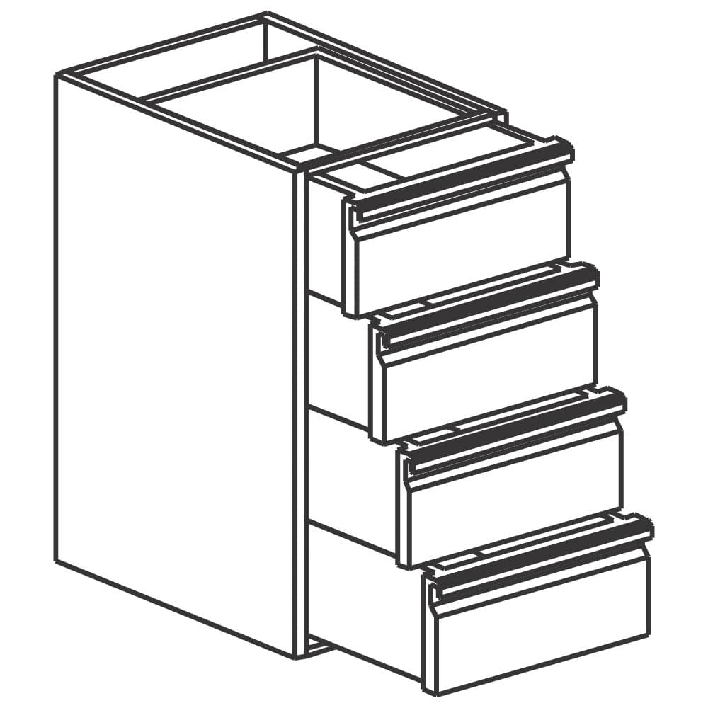 4-Drawer unit, 400x640 mm