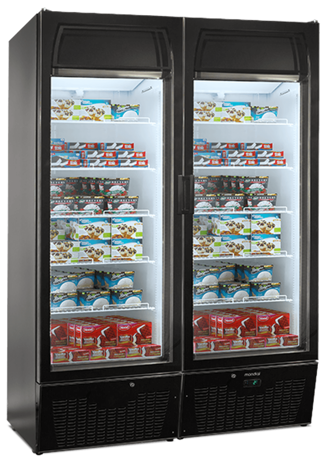Vitrină frigorifică verticală pentru patiserie și înghețată Mondial Framec seria EXPO 1100 NV, Italia