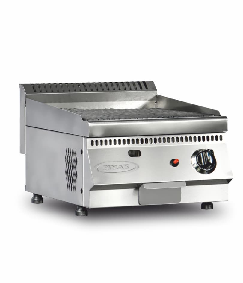 Grătar profesional cu rocă vulcanică pe gaz Pimak LTI4M170-1 | 4 kW, Gaz, Dim: 5x60x30 cm