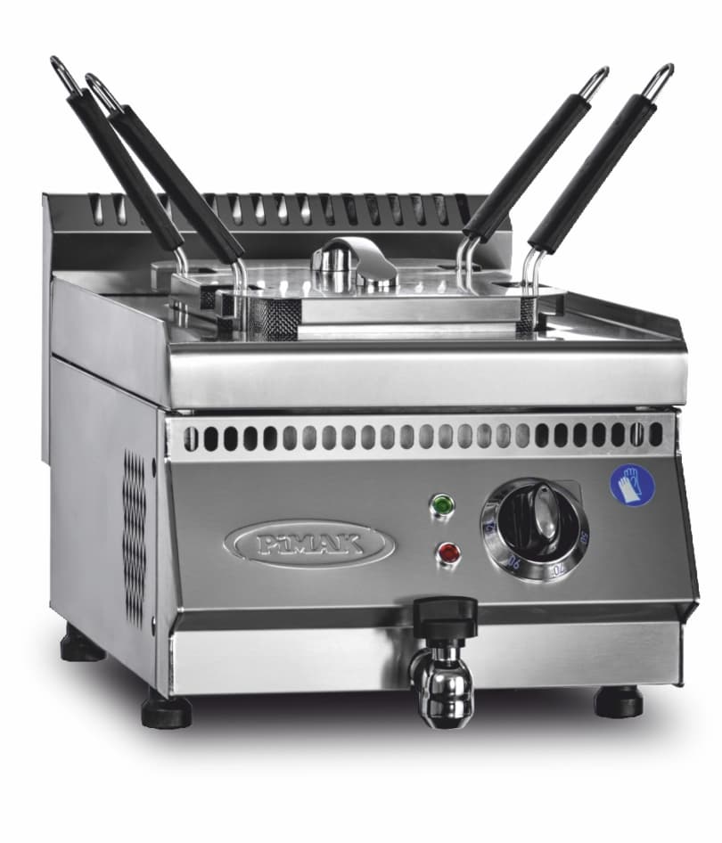 Grătar profesional Fry-Top electric Pimak M066 | 10 Lt., 7,5 kW, 400V, Dim: 40x60x30 cm
