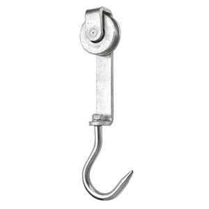 galvanizat Scripete with inox alimentar CÂrlig, wheel Ø 80 cu rulment cod.87A Lonatini, Italia