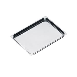 Rectangular 18/8 inox alimentar TavĂ with edge cod.154 Lonatini, Italia
