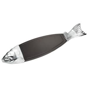 Salmon colored polyethylene TocĂtor polietilenĂ in black, with chrome tail head inserts cod.183A Lonatini, Italia