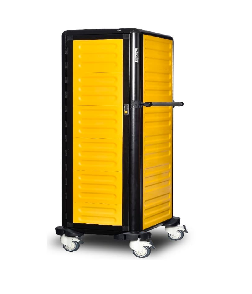 Cărucior inox profesional pentru transport tăvi și cuve GN Pimak G.ST.150.S.4 | Dim: 57x71x174 cm
