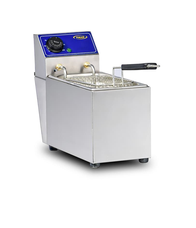 Friteuză profesională inox Pimak M056 | 30, 2,25 kW, 400V, Dim: 18x43x33 cm