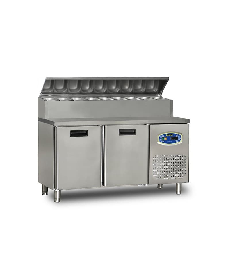 Masa rece preparare pizza 2 usi Pimak 22TBF2S-PA70 | 290, 450 kW, 230V, Dim: 150x70x109 cm