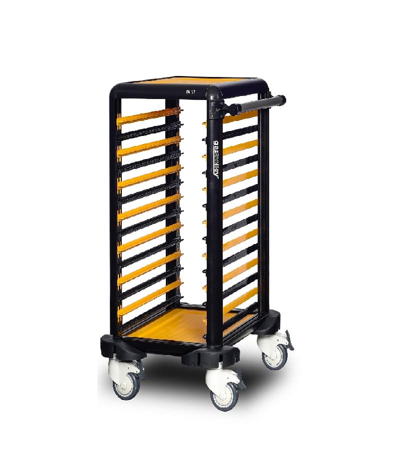 Cărucior inox profesional pentru transport tăvi și cuve GN Pimak G.GN.75.S.1 | Dim: 53x71x99 cm