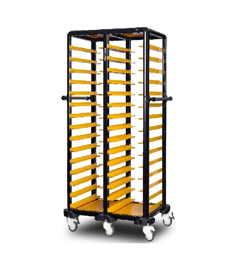 Cărucior inox profesional pentru transport tăvi și cuve GN Pimak G.ST.150.D.1 | Dim: 101x71x174 cm