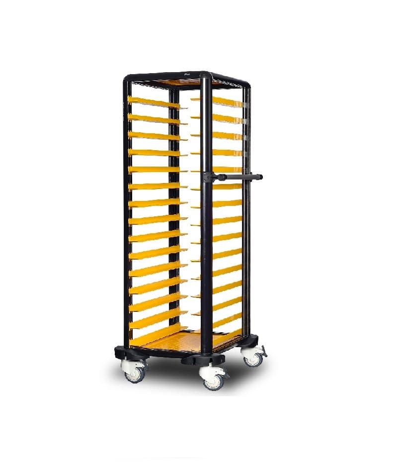 Cărucior inox profesional pentru transport tăvi și cuve GN Pimak G.ST.150.S.1 | Dim: 57x71x174 cm