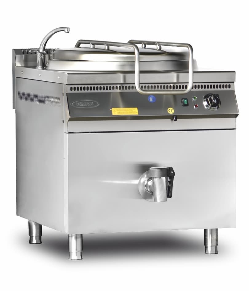 Marmită profesională de fierbere inox Pimak 90S-KKE-80 | 80, 12 kW, 400V, Dim: 80x90x85 cm