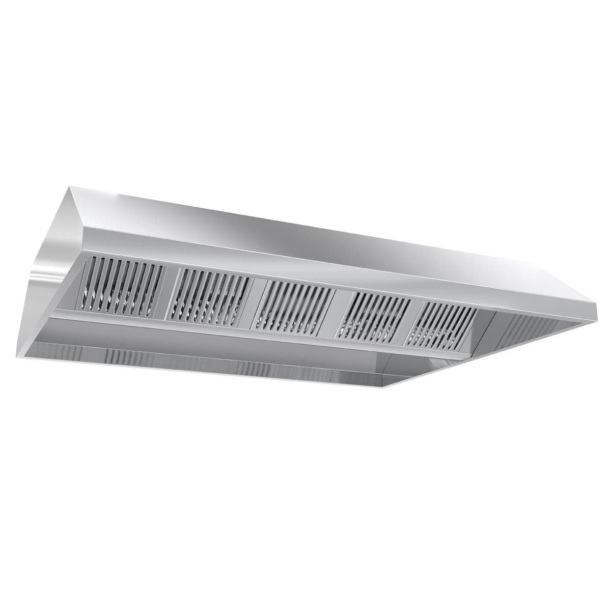Hotă de tavan - fără motor - pregătită pentru ventilator extern - 1800 mm - cu filtre labirint (HoReCa)