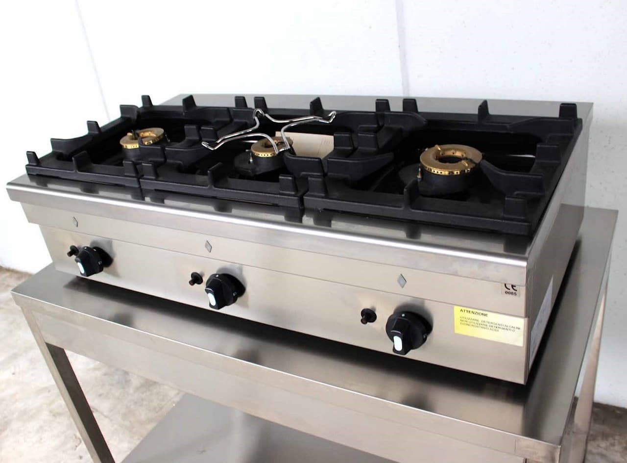 Fornellone Profesional Inox cu 3 Arzatoare Kosmitech