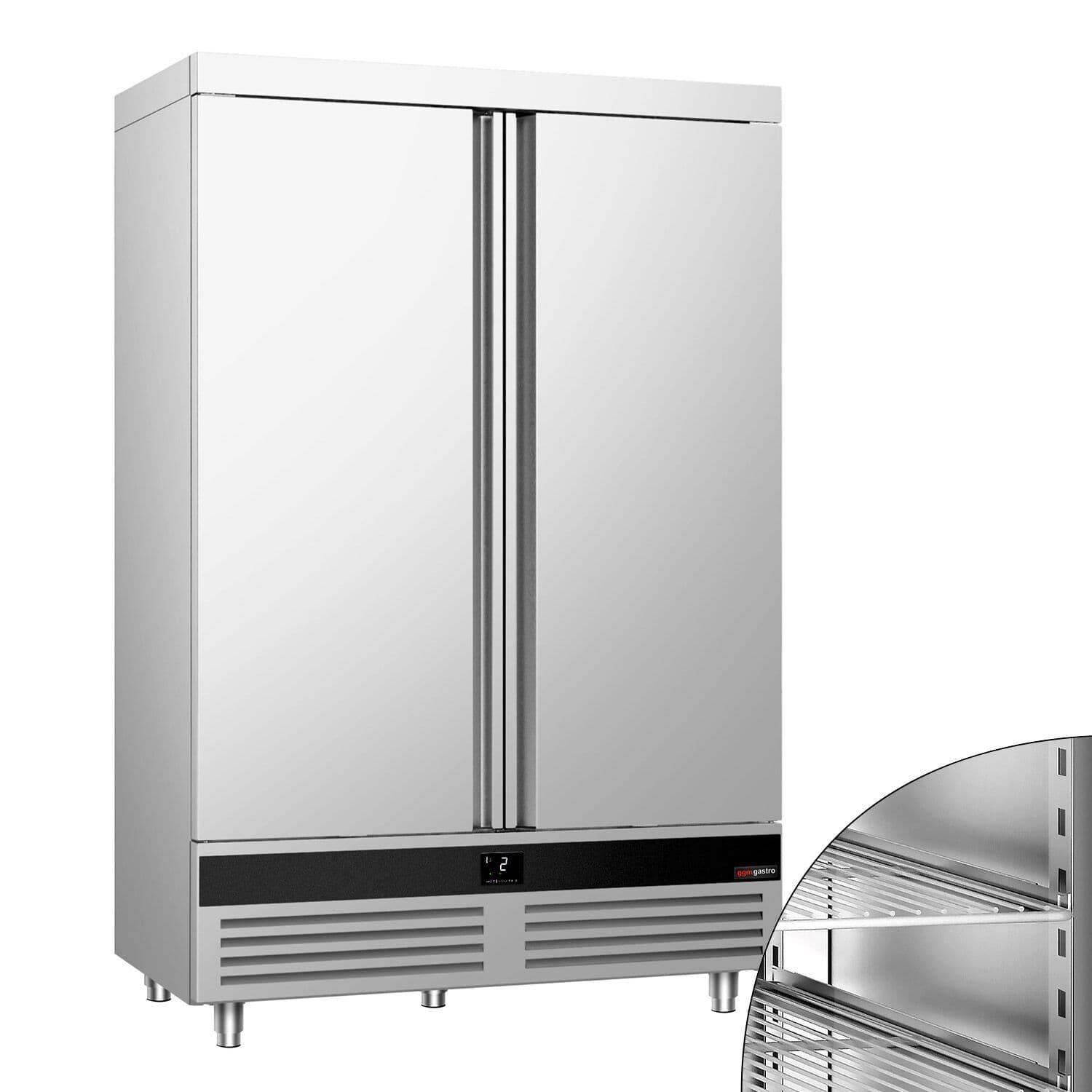 Dulap frigorific profesional din inox PREMIUM - GN 2/1 - 1400 litri - cu 2 uși