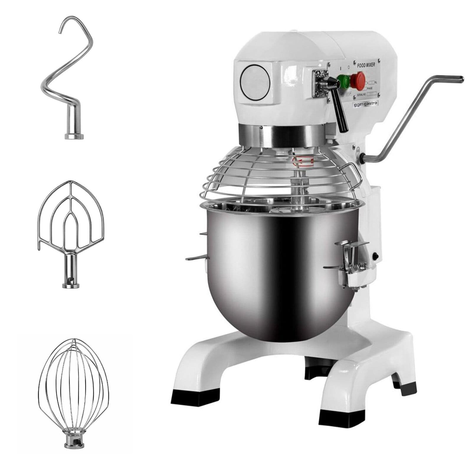 Mixer planetar profesional - 20 litri - include 3 accesorii de amestecare - 3 viteze
