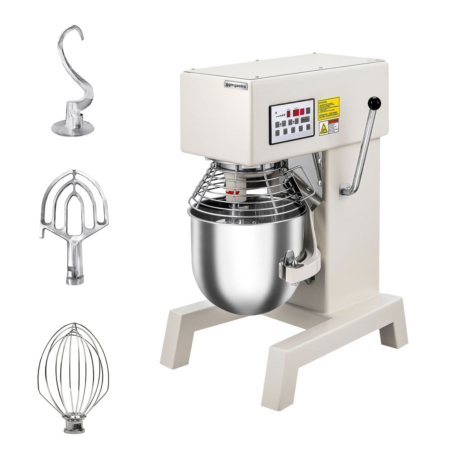 Mixer planetar profesional - 10 litri - 750 W - include 3 accesorii de amestecare