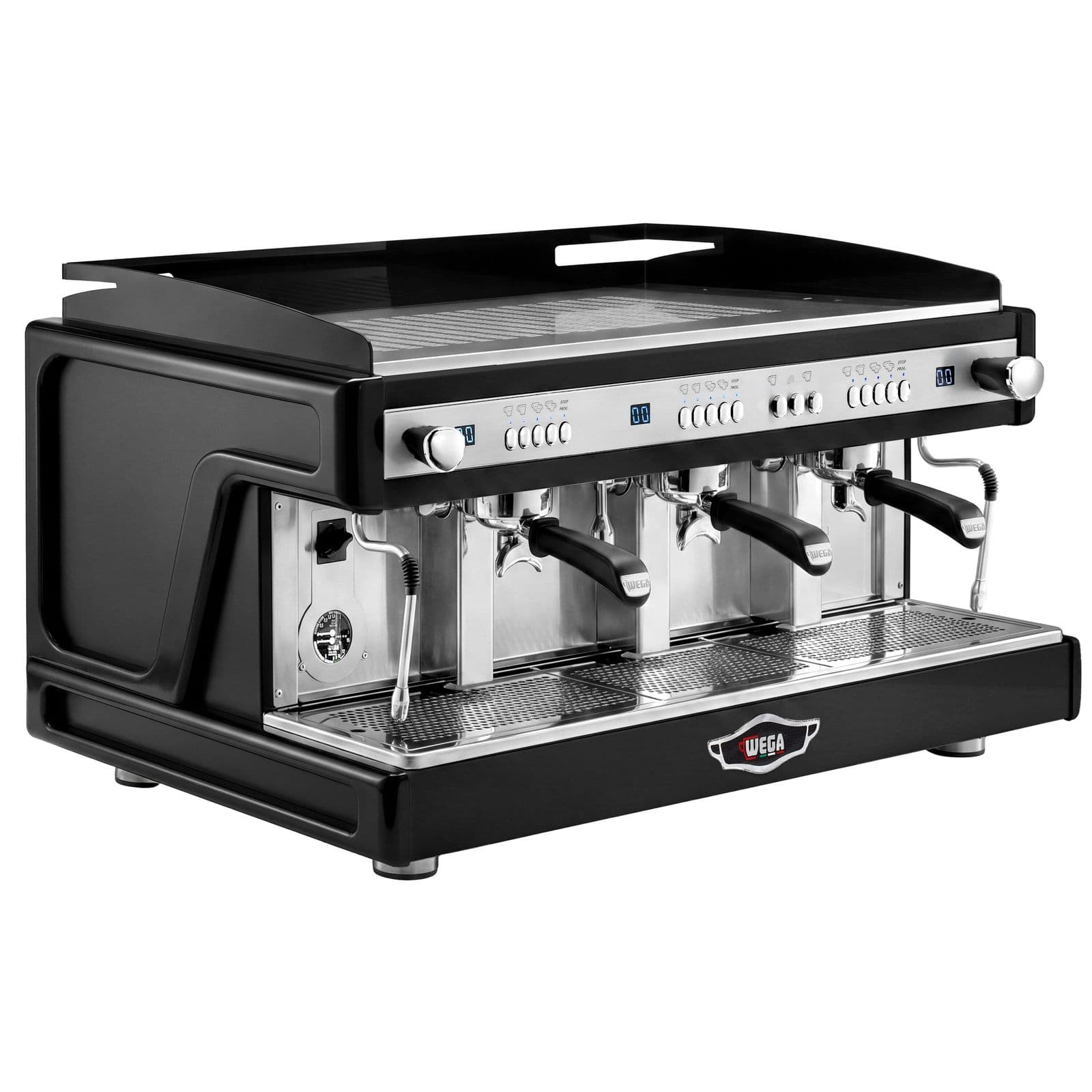 WEGA | AIRY - Espressor  - 3 grupuri - 5,6 kW - cu contor de doze - Negru