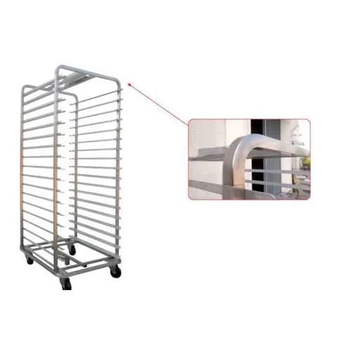 Cărucior Tăvi Inox pentru Cuptoare Rotative Polipan Verona