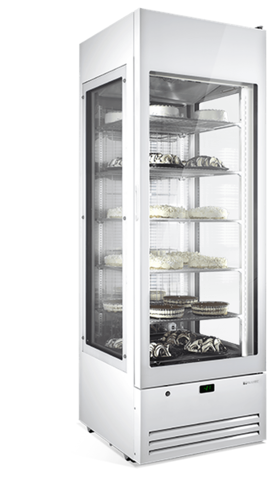 Vitrină frigorifică verticală pentru patiserie și înghețată Mondial Framec seria VENERE 70 W, Italia