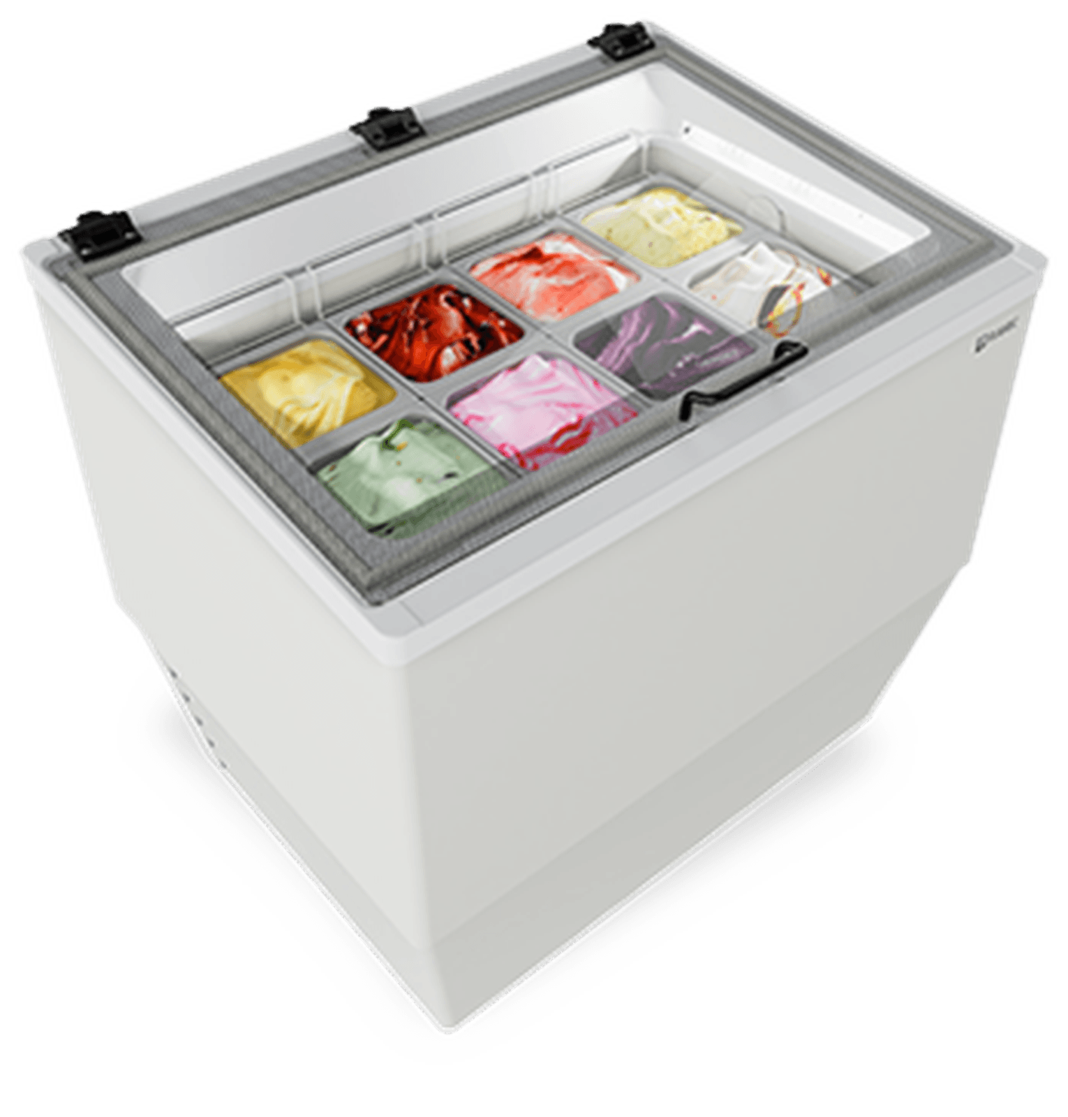 Vitrină frigorifică profesională pentru înghețată Mondial Framec seria CREAMY (-25°C -5°C), Italia