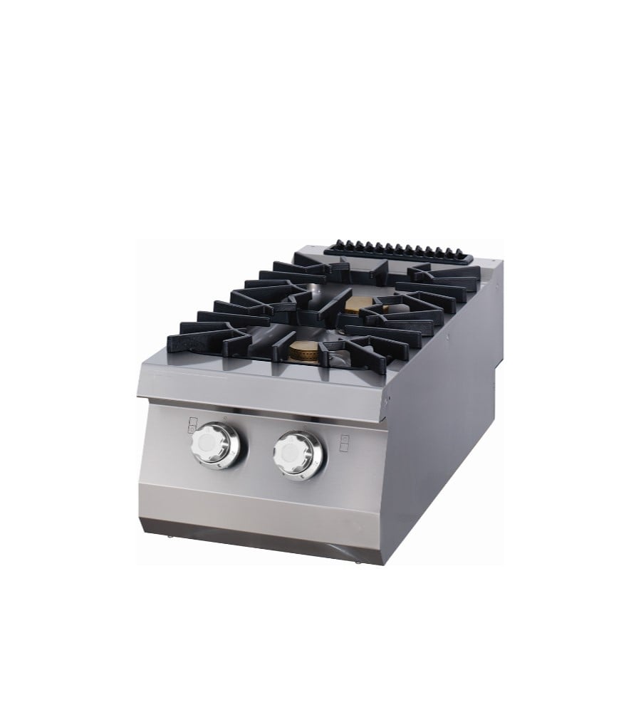 Aragaz profesional pe gaz Maxima Premium – 2 arzătoare – modul simplu – adâncime 90 cm