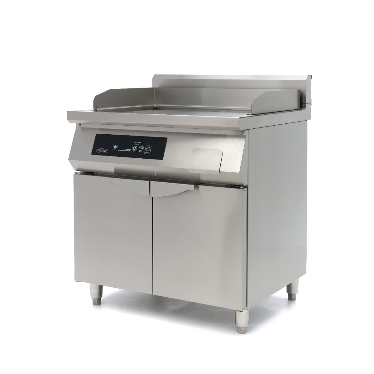 Induction Griddle 700 - Smooth and Grooved - 10000W - Double - with Stand