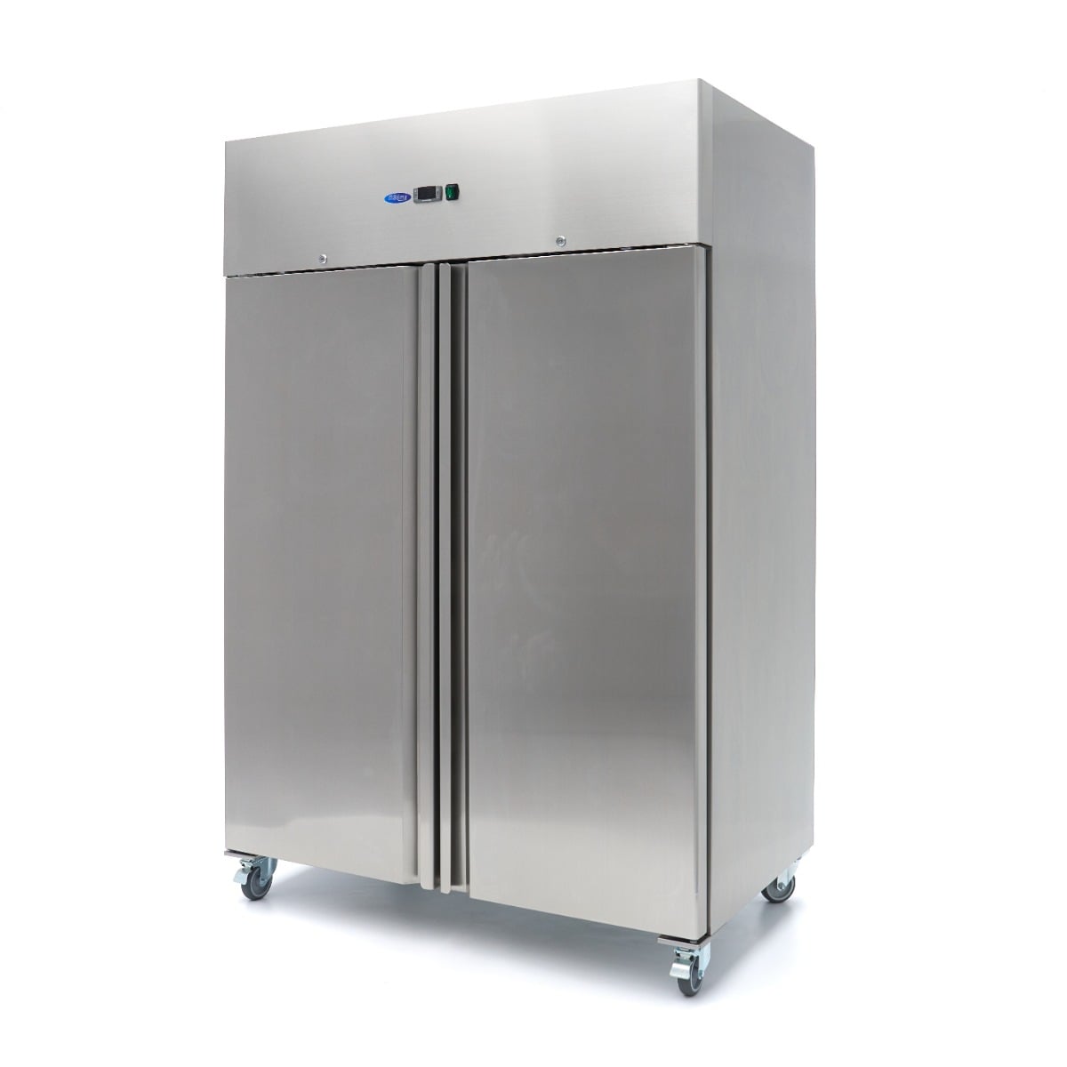 Fridge - 1200L - 6 Adjustable Shelves (2/1 GN) - Stainless Steel - on Wheels