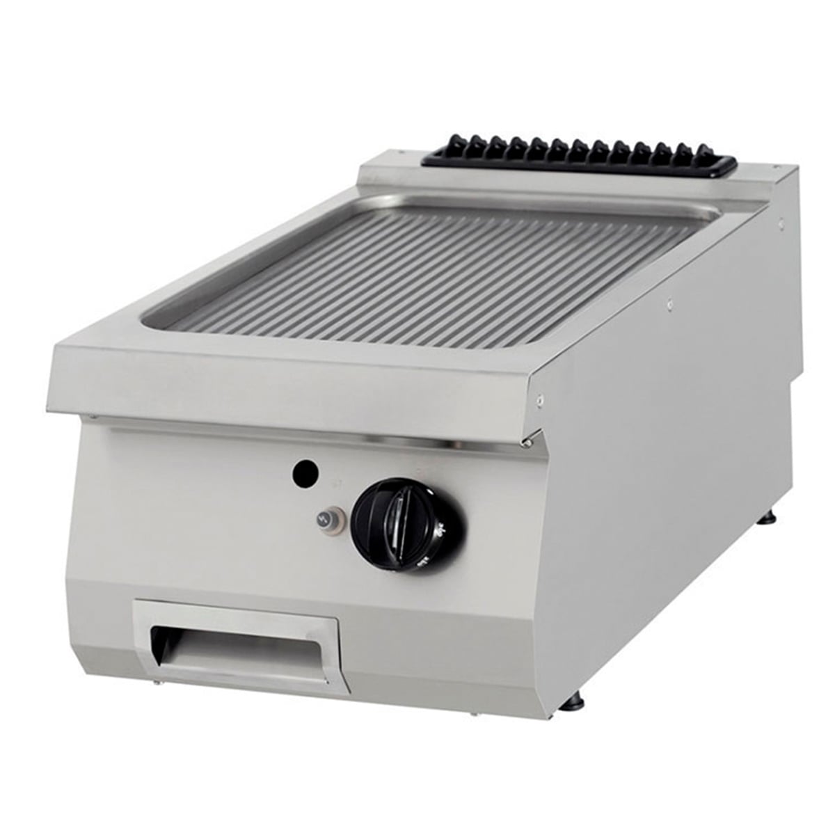Premium Griddle - Grooved Chrome - Single Unit - 90cm Deep - Gas