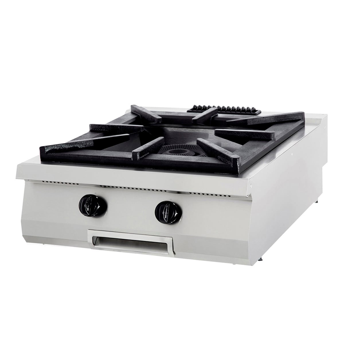 Aragaz profesional pe gaz Maxima Premium – 1 arzător – modul dublu – adâncime 90 cm