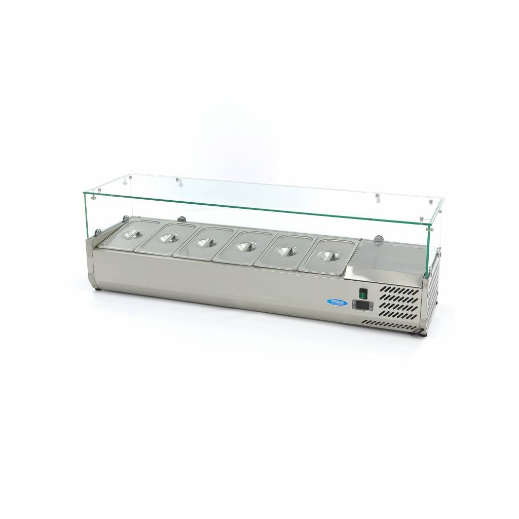 Countertop Prep Fridge - 140cm - Fits 6 x 1/3 GN