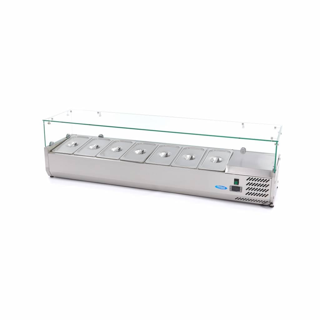 Countertop Prep Fridge - 160cm - Fits 7 x 1/3 GN