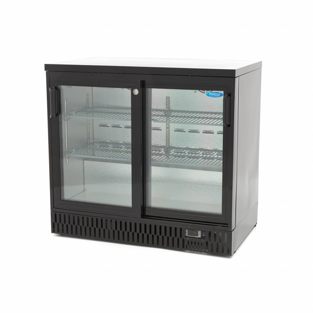 Drinks Fridge - 2 Sliding Doors - 4 Adjustable Shelves