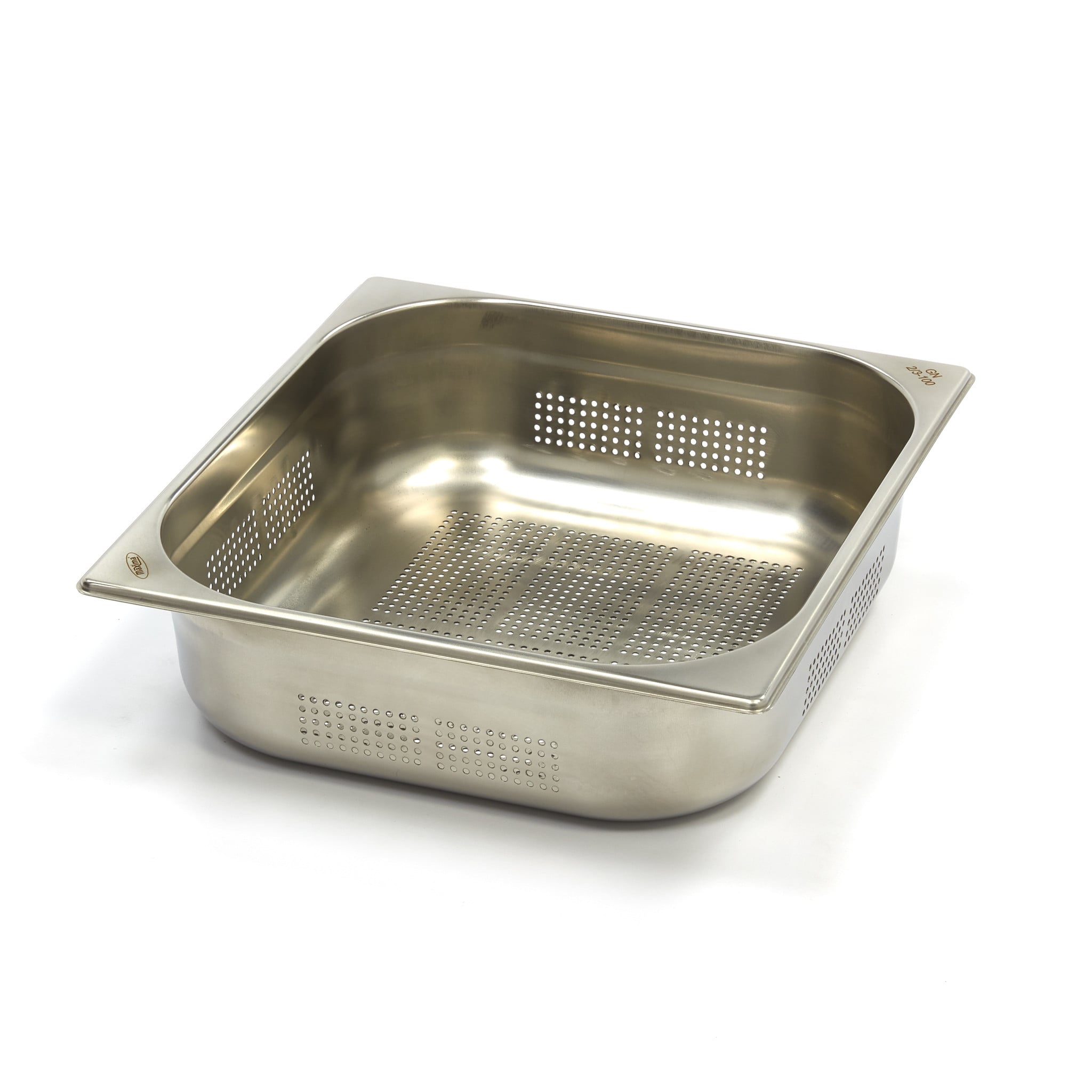 Gastronorm Container - 2/3 GN - 10cm Deep - Stainless Steel - Perforated