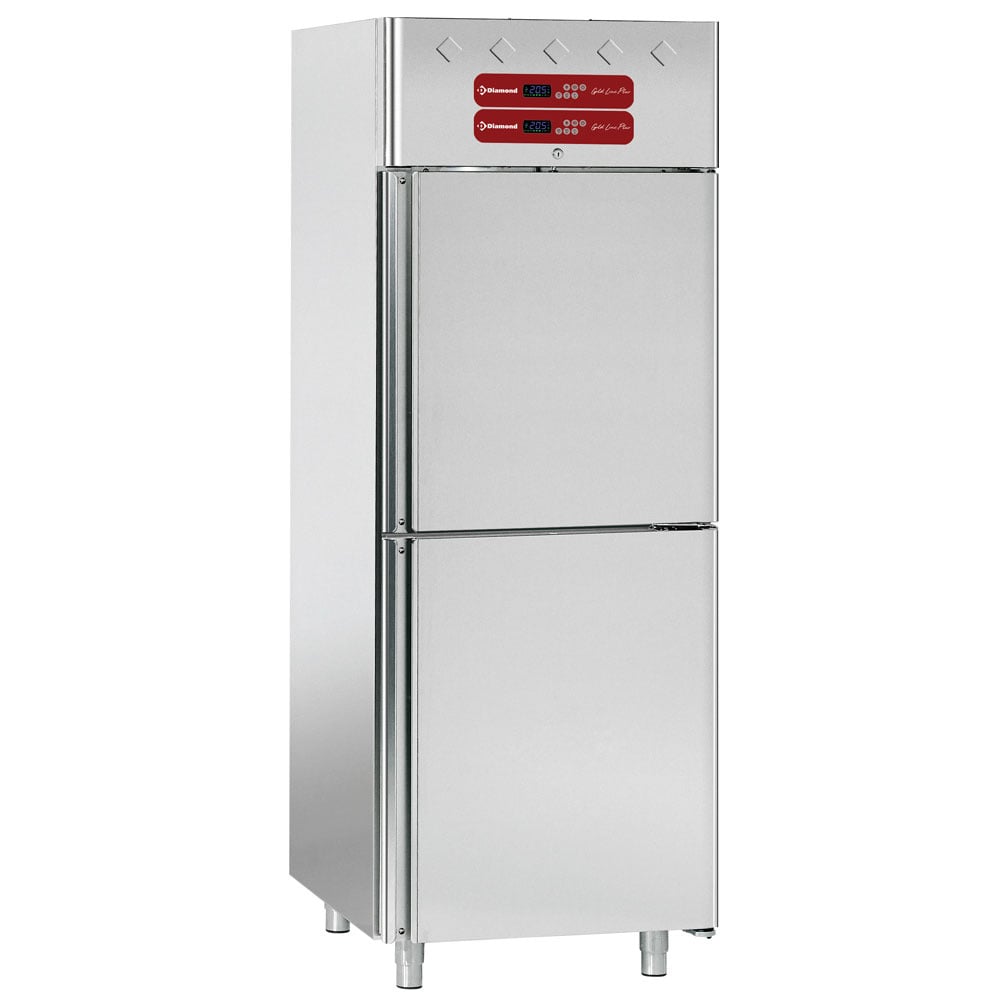 Refrigerator and fish refrigerator 2x350 liters, 2x 1/2 doors GN 2/1 & 1/1