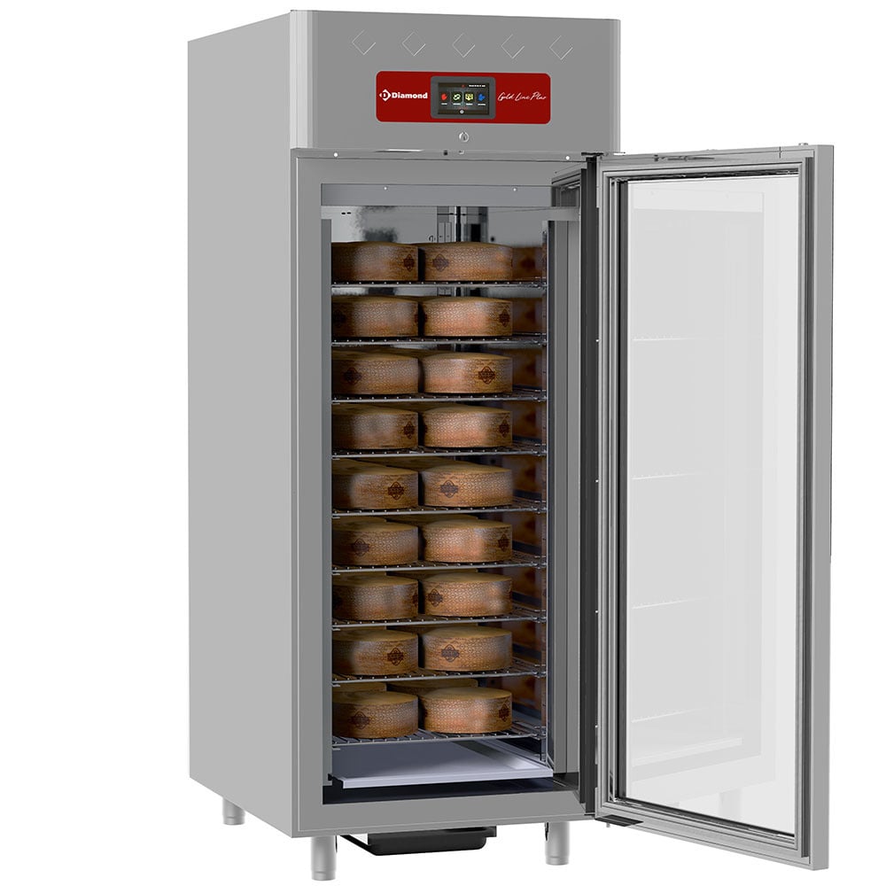 Ventilated maturation cabin fermenting aging for cheeses 850 liters, 1 glass door 20x GN 2/1