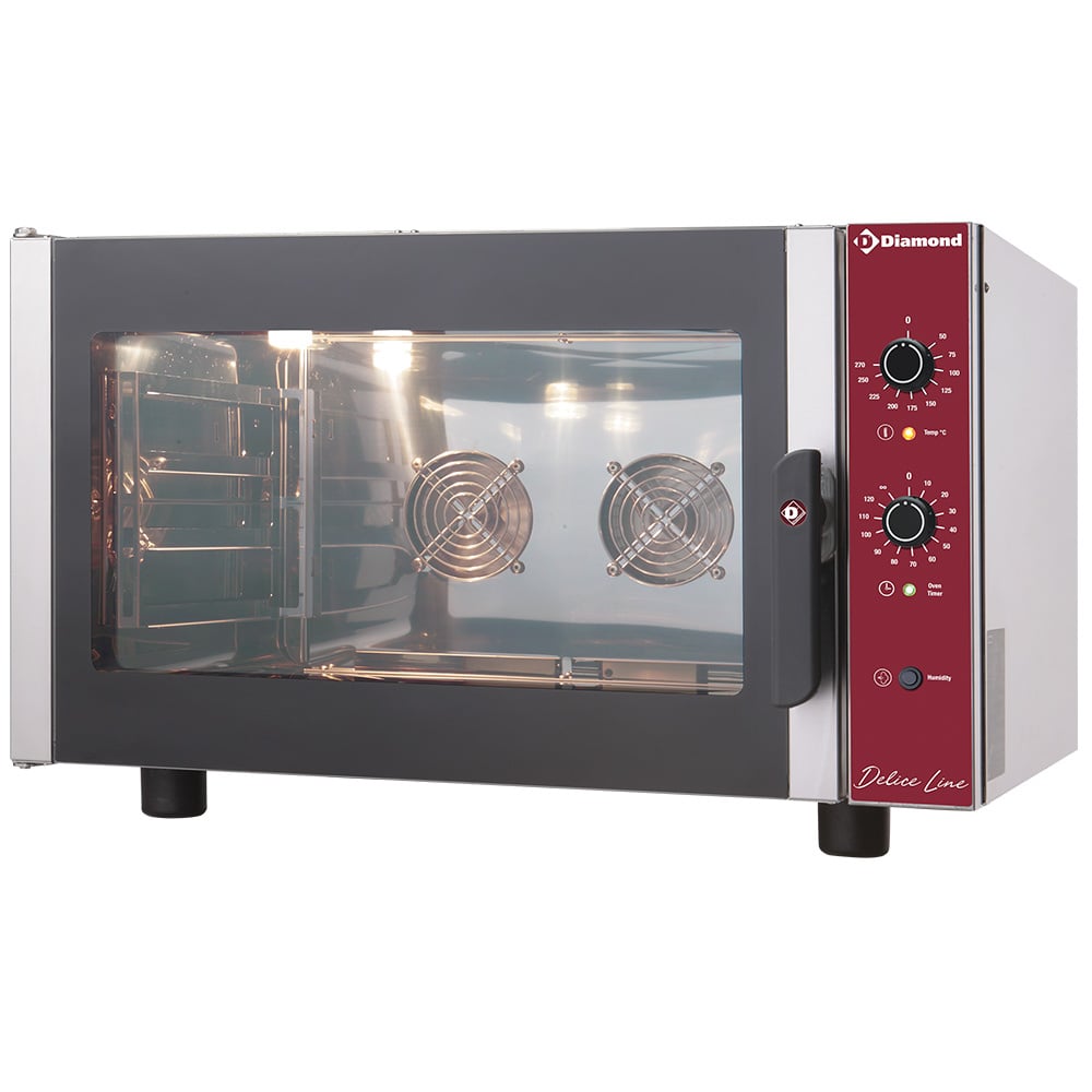 Convection oven, electric 4x 600x400 mm + Manual Humidifier