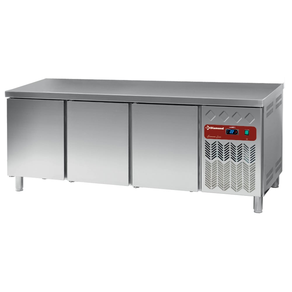 Refrigerated table, ventilated, 3 doors EN 600x400 (550L)