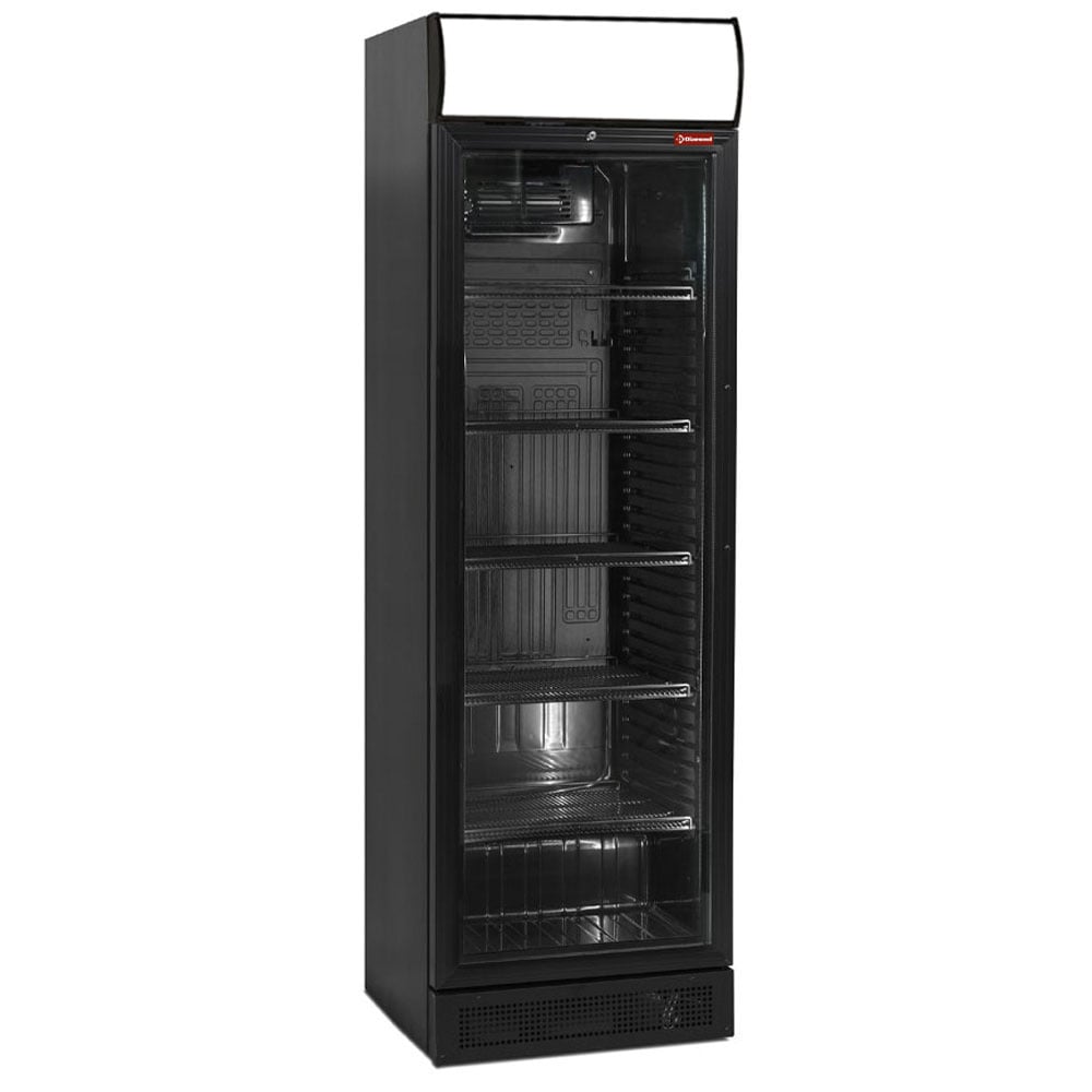 Ventilated display positive T° 380 lit., black, with lightbox – A doua alegere