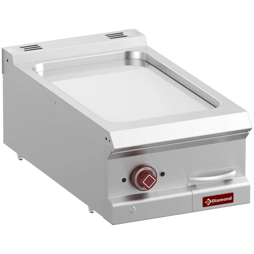 Electric fry top smooth, hard chromed plate , module 1/2  -Top- – Ocazie