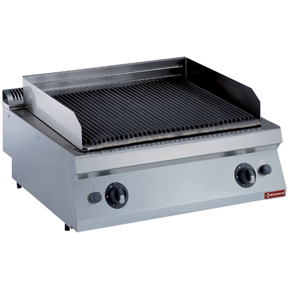 Gas grill in lava stone, iron grid  1 mod. -TOP-