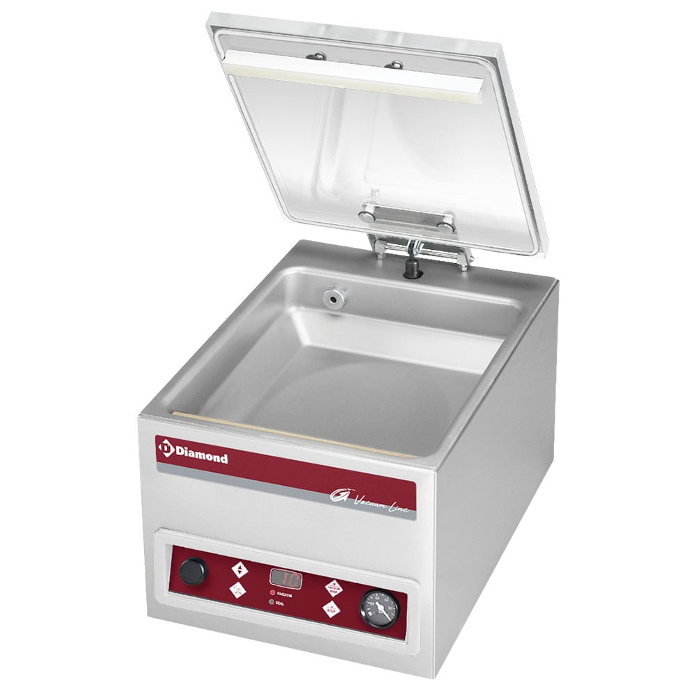 Vacuum machine, chamber 280x310xh85 mm. - 4 m3/h – Model expus