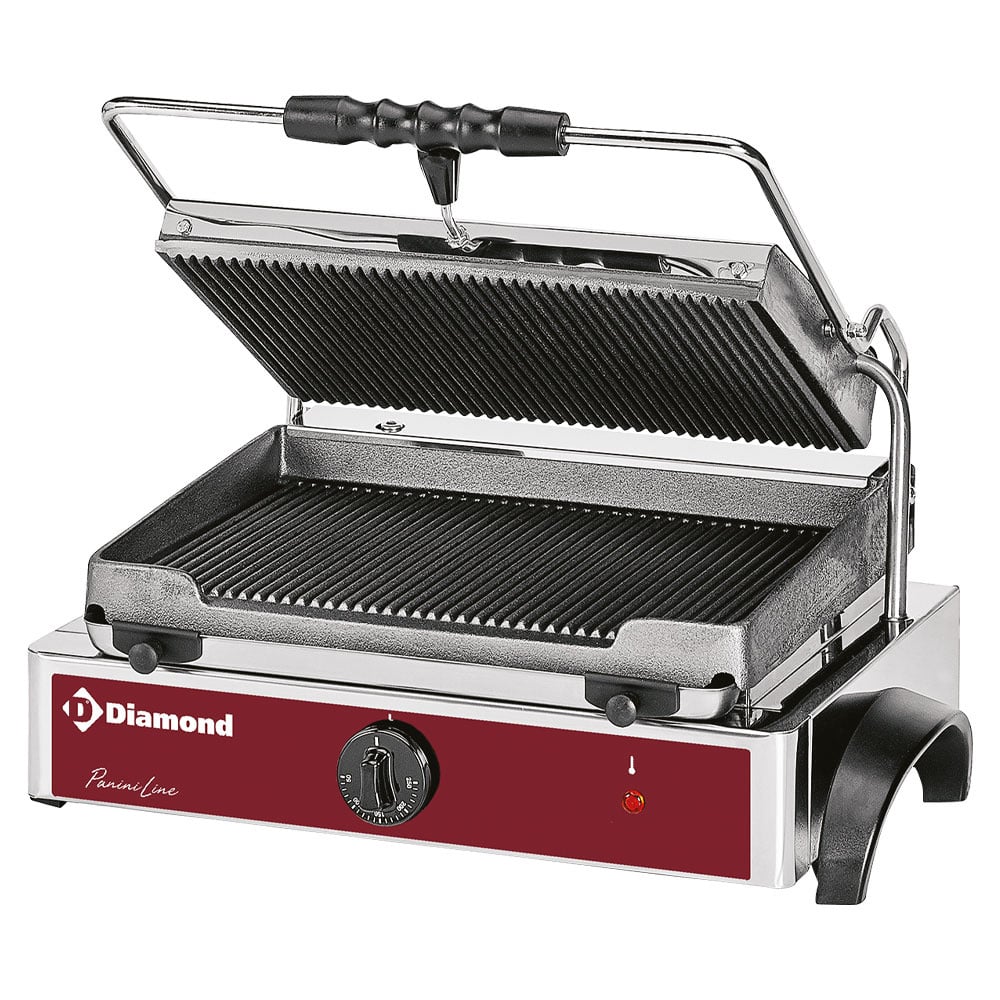 Electric panini grill MEDIUM, ribbed plates – Ocazie