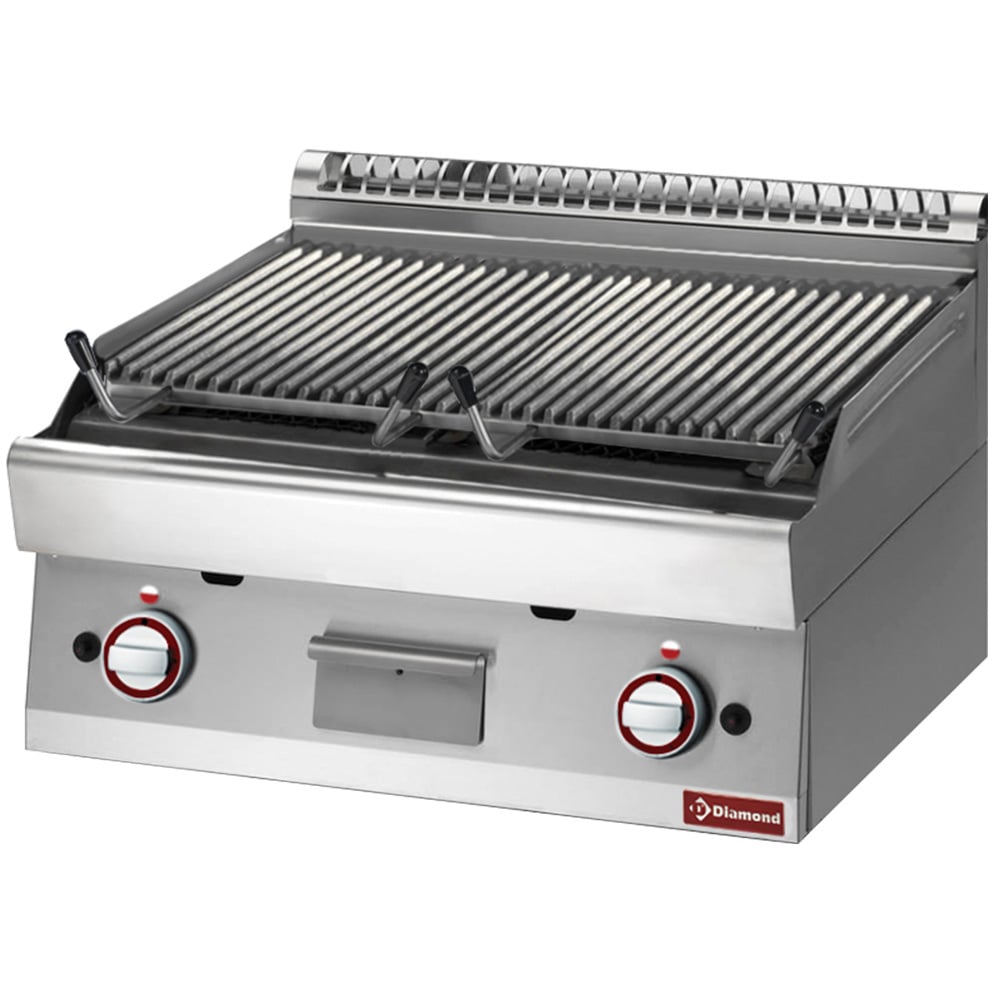 Lava-stone grill - 1/1 module, cooking grill in cast iron "double face"