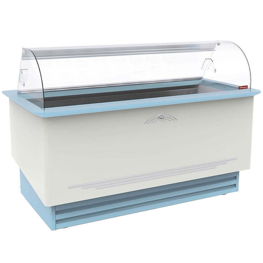 Ice cream display case static, 13 trays 5 Lit, with reserve